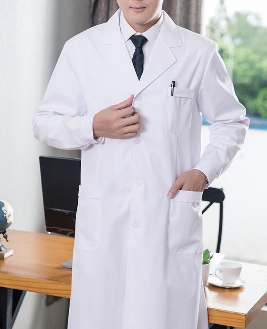 Medical Lab Gown - Doktor Üniforması Erkek Beyaz Laboratuvar Önlüğü