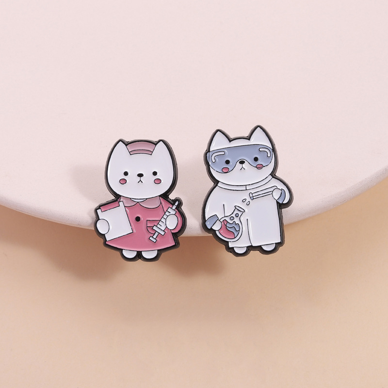 Medical Lab Gifts - 2 adet sevimli karikatür tıbbi kedi